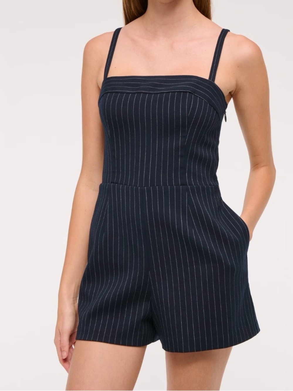 Abercrombie & Fitch Pinstripe Romper